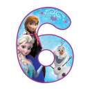 Frozen Number 6 Edible Icing Image